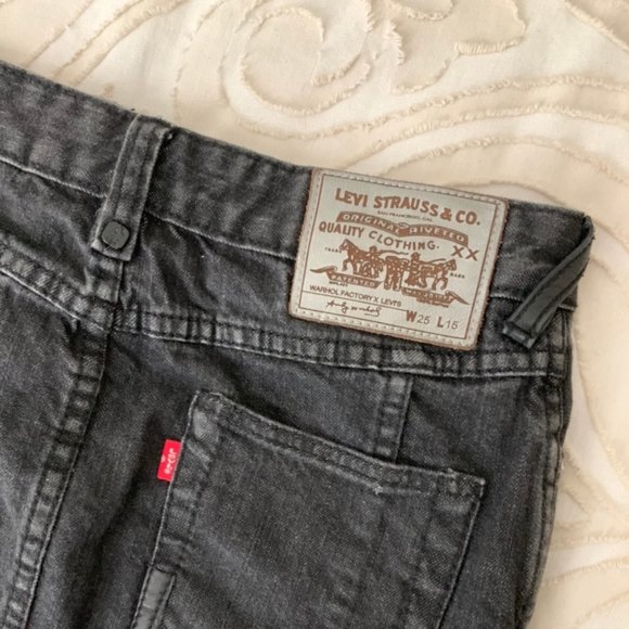 Levis x Andy Warhol Collection Charcoal Gray Skirt - Picture 2 of 4